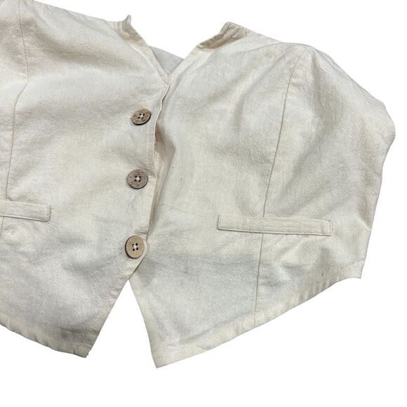 Revolve FREE PEOPLE NO BUSINESS HERE Tailored Vest Waistcoat KHAKI TUBE TOP - Picture 3 of 9